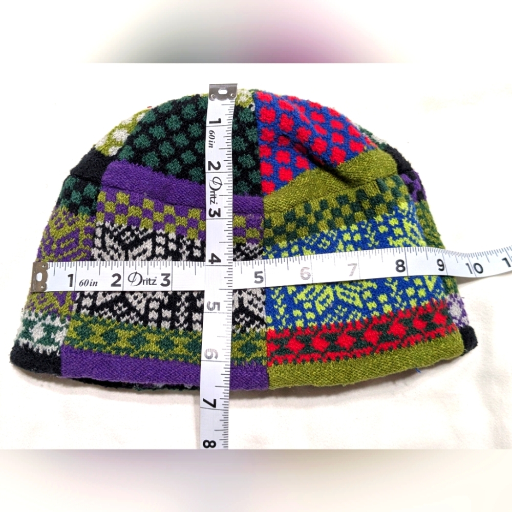 Solmate Socks Colorful Patchwork Knit Beanie - image 6